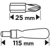 Graphite Bitfejes csavarhúzó készlet 115mm-es racsnis szárral, műanyag tokban