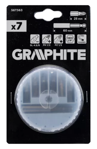 Graphite Csavarhúzó bitkészlet mágneses szárral