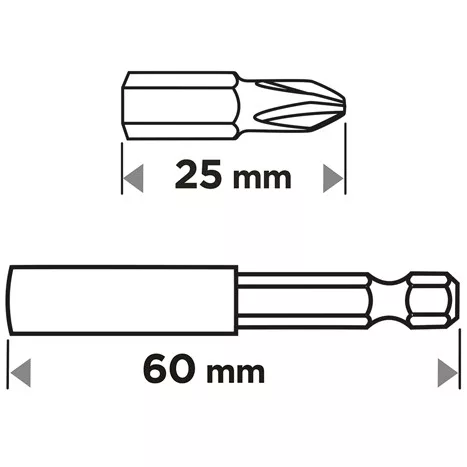 Graphite Csavarhúzó bitkészlet, mágneses szárral