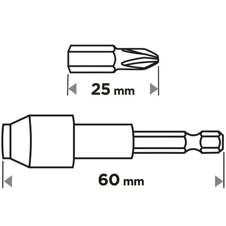 Graphite Csavarhúzó bitkészlet, mágneses szárral