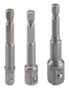 Graphite Adapterkészlet csavarbehajtókhoz, 1/4"-os szár, 1/4", 3/8", 1/2"