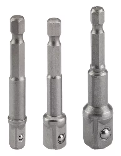 Graphite Adapterkészlet csavarbehajtókhoz, 1/4"-os szár, 1/4", 3/8", 1/2"
