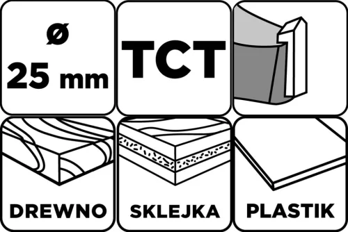 Graphite Fenékfúró, pántfúró, keményfém betétes, 25mm