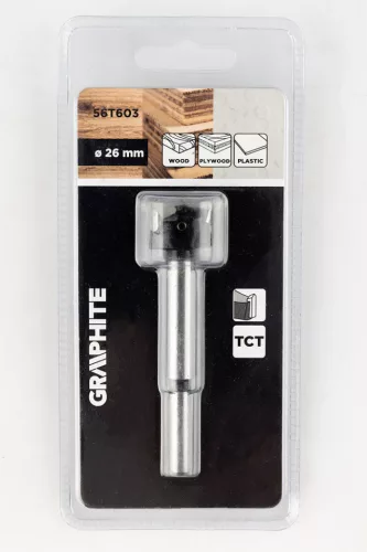 Graphite Fenékfúró, pántfúró, keményfém betétes, 26mm