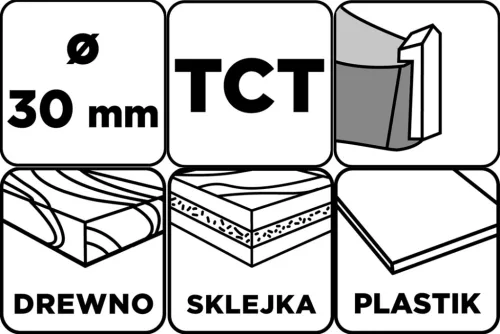 Graphite Fenékfúró, pántfúró, keményfém betétes, 30mm