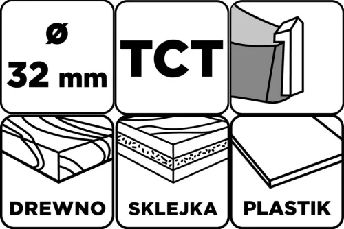 Graphite Fenékfúró, pántfúró, keményfém betétes, 32mm