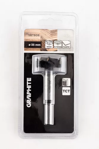Graphite Fenékfúró, pántfúró, keményfém betétes, 35mm