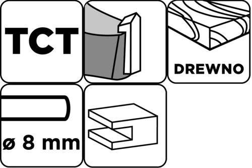 Graphite Felsőmaró kés, horonymaró, 32x10mm, 8mm szárral