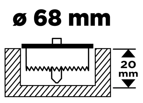 Graphite Polisztirol maró, dűbeltárcsához, 68mm, műanyag