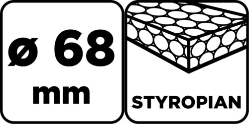 Graphite Polisztirol maró, dűbeltárcsához, 68mm, műanyag