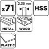 Graphite Fúrókészlet mini fúró és csiszológépekhez, HSS, 2,35mm-es befogószár, 45mm hossz