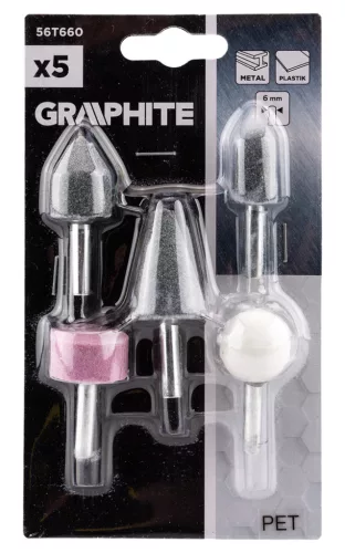 Graphite Csapos csiszolókő készlet, 6mm-es szár