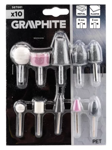 Graphite Csapos csiszolókő készlet, 6mm-es szár