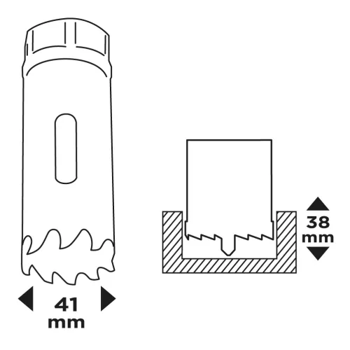 Graphite Körkivágó, Bi-Metal, 41mm