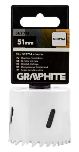 Graphite Körkivágó, Bi-Metal, 51mm