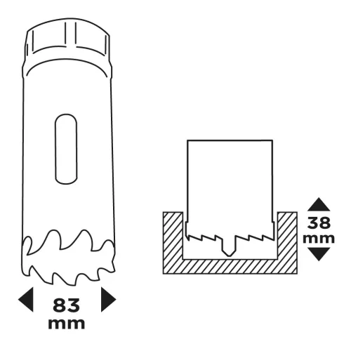 Graphite Körkivágó, Bi-Metal, 83mm
