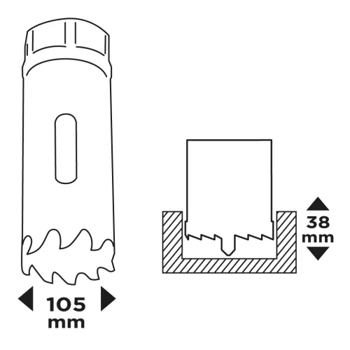Graphite Körkivágó, Bi-Metal, 105mm