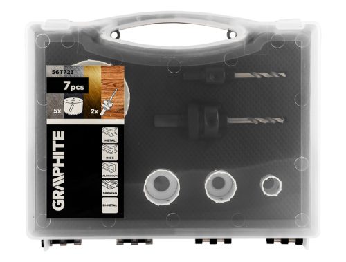 Graphite Körkivágó készlet, Bi-Metal, 7db-os, 19-68mm