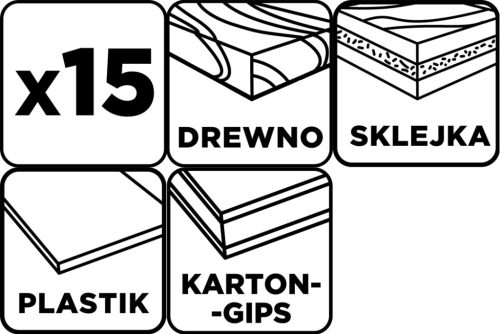 Graphite Körkivágó készlet fához, 19-76mm, 15db