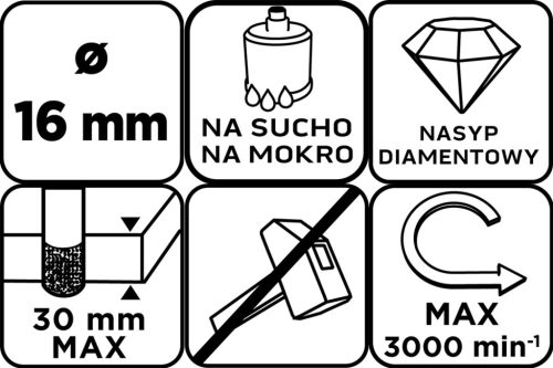Graphite Gyémántfúró 16mm