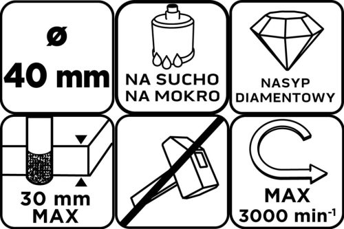 Graphite Gyémántfúró 40mm