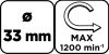 Graphite Körkivágó volfrámkarbid 33mm
