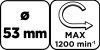 Graphite Körkivágó volfrámkarbid 53mm