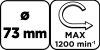 Graphite Körkivágó volfrámkarbid 73mm