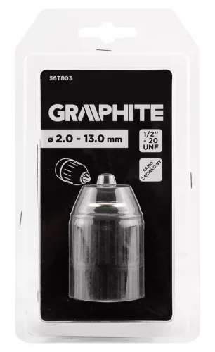 Graphite Fúrótokmány, kulcsnélküli, 1/2"-os menettel, 2-13mm