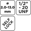Graphite Fúrótokmány, kulcsnélküli, 1/2"-os menettel, 2-13mm