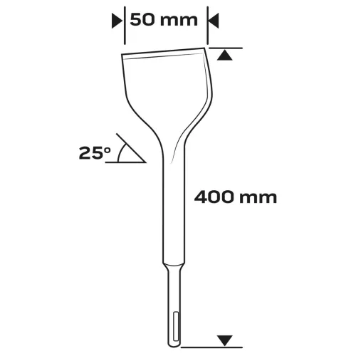 Neo Tools Lapátvéső SDS MAX 50x400mm 25 fokban hajlított