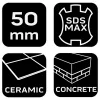 Neo Tools Lapátvéső SDS MAX 50x400mm 25 fokban hajlított