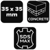 Neo Tools Stokkolófej, véső, SDS MAX 40x40mm, 16 stokkoló fog
