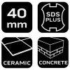 Neo Tools Lapátvéső SDS PLUS 40x250mm, 25 fokban hajlított