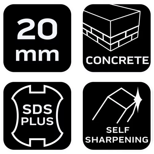 Neo Tools Laposvéső SDS PLUS 20x250mm
