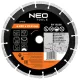 Neo Tools Gyémánt vágókorong 230mm szegmenses lézer hegesztett, 8mm szegmens