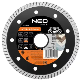 Neo Tools Gyémánt vágókorong 115mm turbo vékony