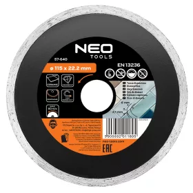 Neo Tools Gyémánt vágókorong 115mm vizes