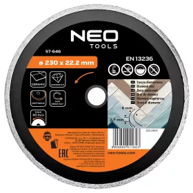 Neo Tools Gyémánt vágókorong 230mm vizes