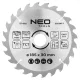 Neo Tools Körfűrészlap keményfém fogakkal, 185x30mm, 24 fog