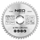Neo Tools Körfűrészlap keményfém fogakkal, 216x30mm, 48 fog