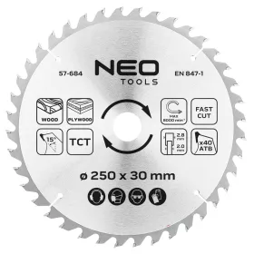   Neo Tools Körfűrészlap keményfém fogakkal, 250x30mm, 40 fog