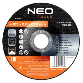 Neo Tools Vágókorong fémhez 125x0.8mm INOX