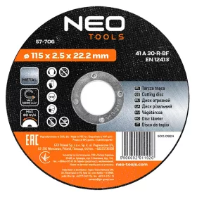 Neo Tools Vágókorong fémhez 115x2.5x22mm, 41 A30-T-BF