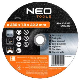Neo Tools Vágókorong fémhez 230x1.9x22mm