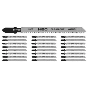   Neo Tools Dekopírfűrészlap, T-befogó, CV, 10TPI, 75/100mm, fa-műanyag-rétegelt lemez, 25db