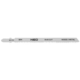  Neo Tools Dekopírfűrészlap, T-befogó, CV, 21TPI, 105/130mm, fém-fa-műanyag-rétegelt lemez, 2db