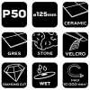 Neo Tools Gyémánt csiszoló- és polírozókorong 125mm, K50