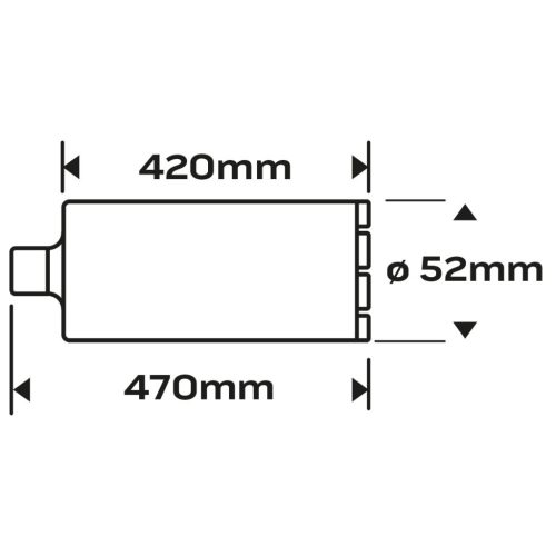 Neo Tools Gyémánt magfúró korona, 52x450mm, 5 szegmenses, 58G540 géphez 1,1/4"