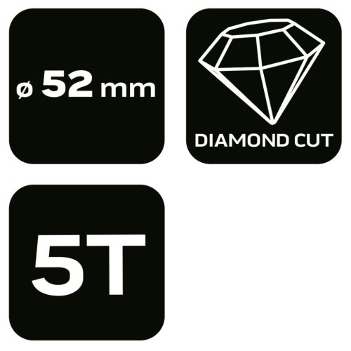 Neo Tools Gyémánt magfúró korona, 52x450mm, 5 szegmenses, 58G540 géphez 1,1/4"